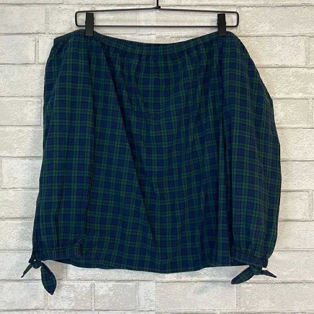 Vineyard Vines Blackwatch Tartan Plaid Off Shoulder Top 16